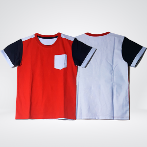 Round Neck Boy Top With Cut & Sew And Pocket